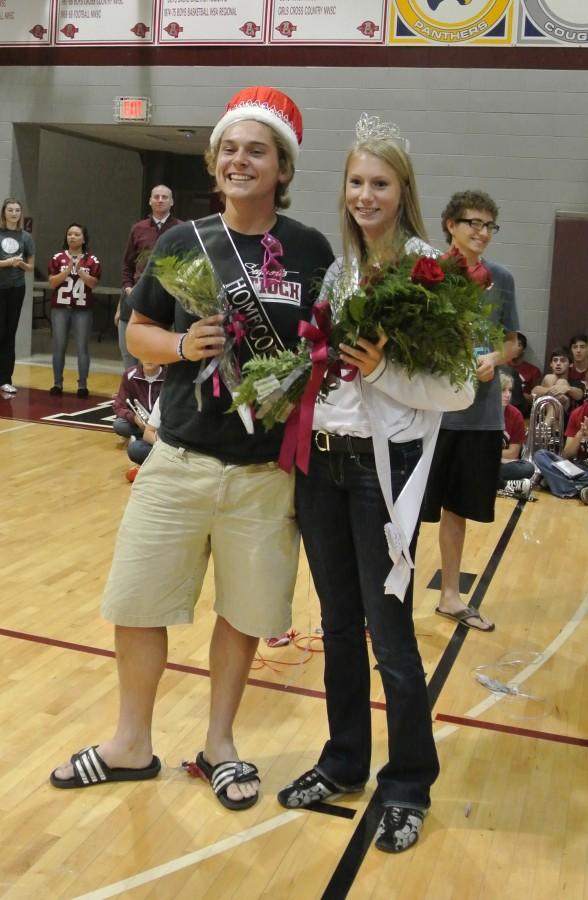 This years Homecoming King, Tim Regan, and Queen, Kristen Kelly.