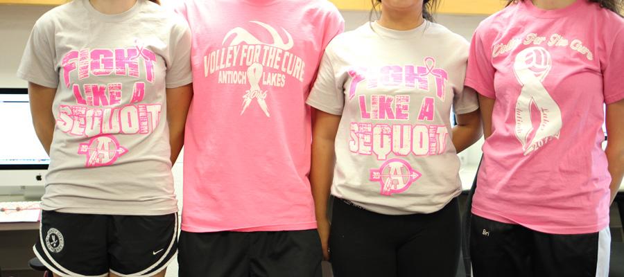 Students+show+their+support+for+Breast+Cancer+Awareness+Month+by+wearing+pink.