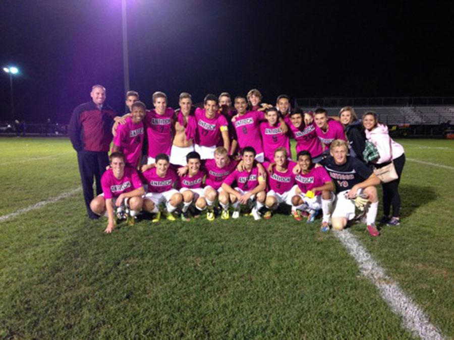 Boys Soccer Centennial and Cancer Awareness Game Ends in a Win Over Biggest Rival