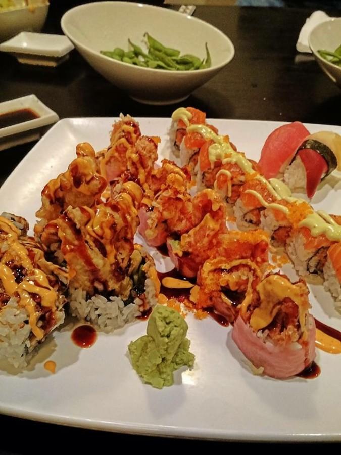 An array of sushi at Kawa. Photo by Paige Gruber. 