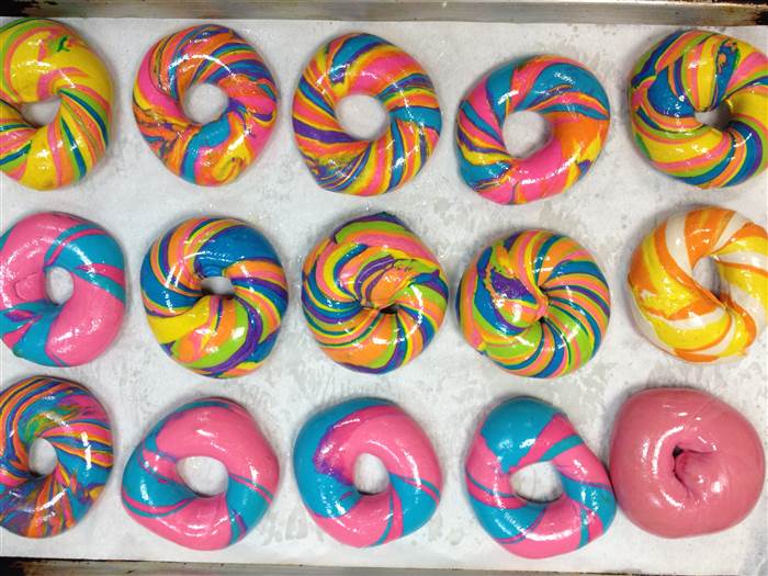 Rainbow Bagel Fun