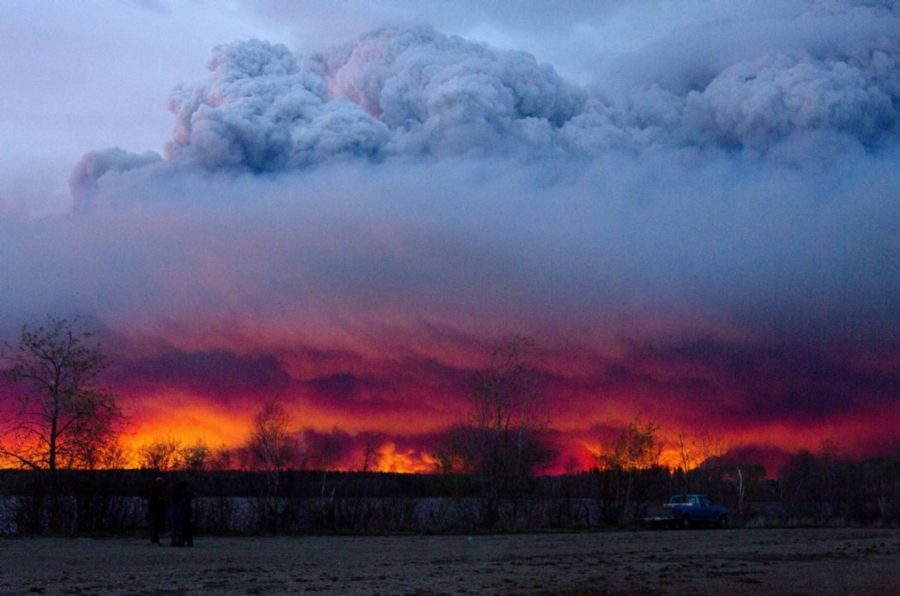 Wildfires sweep across Canada and approach Fort McMurray, Alberta.