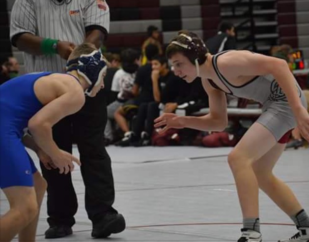 Niall Schoenfelder prepares to take a shot on an opponent at a home invitational on November 25th.