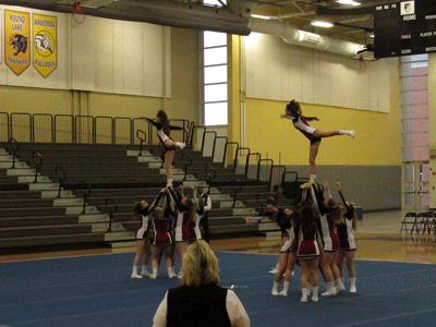 JV Cheer Give Their All at Competition