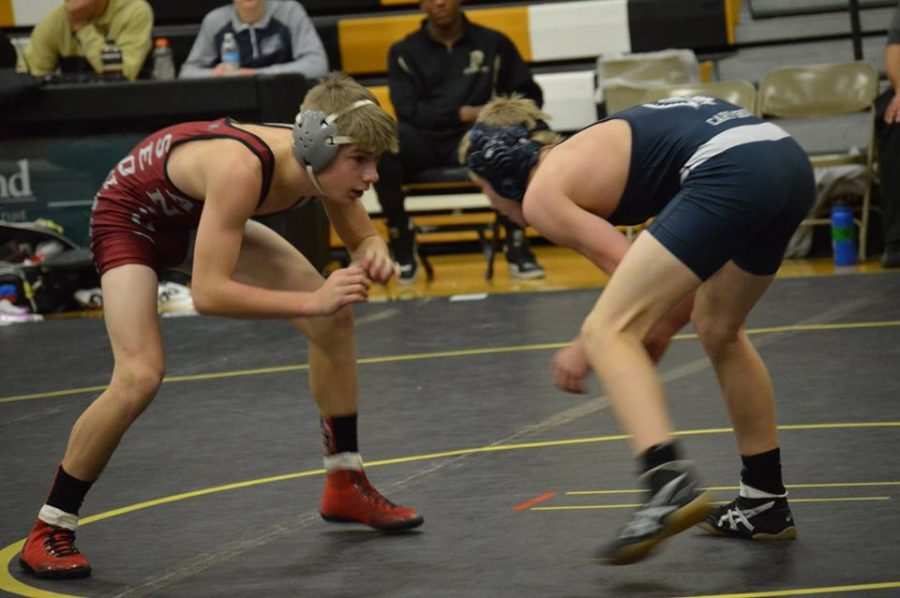 Luke Menzies circles an opponent in a match earlier this season on December 10th, 2016. 