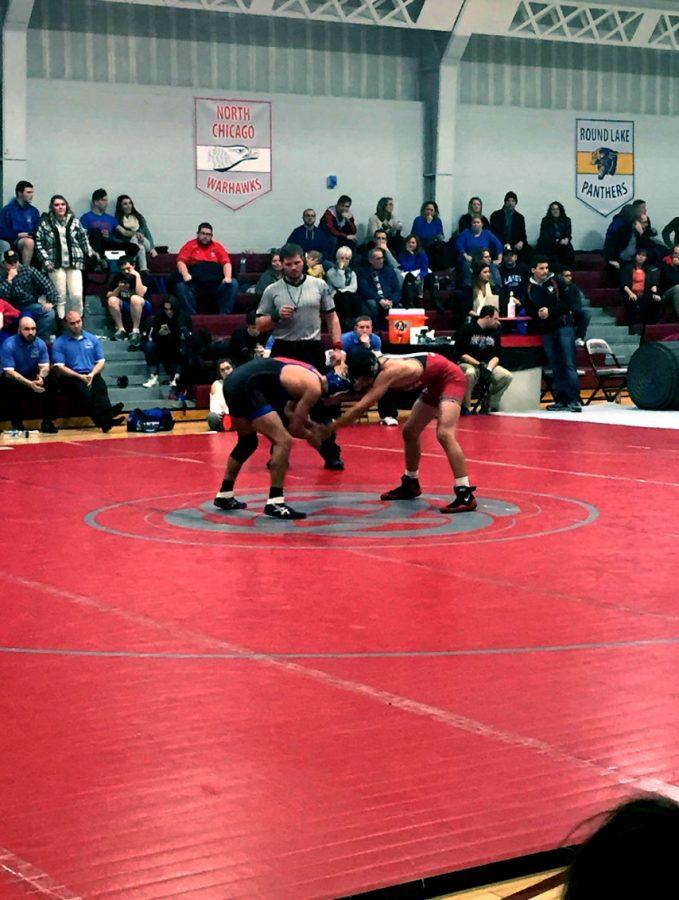 Wrestling won many tough matches to beat their biggest rivals, Lakes.