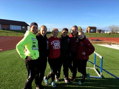 Knight and teammates pose for a photo May 2 2016 after their meet. 