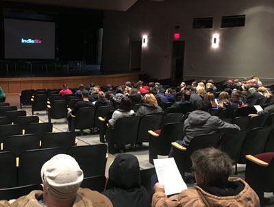 The ACHS auditorium was about two-thirds full at the 6:30 PM screening of Screenagers. The hour long documentary posed the pros and cons of  technology and its lasting impact on students.