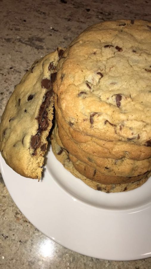 Brownie Stuffed Chocolate Chip Monster Cookie