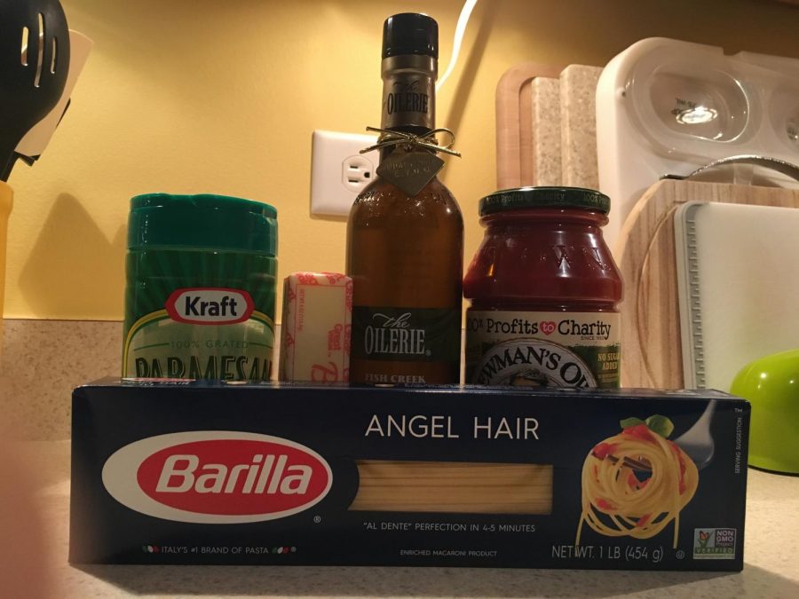 These ingredients combine into a classic spaghetti.