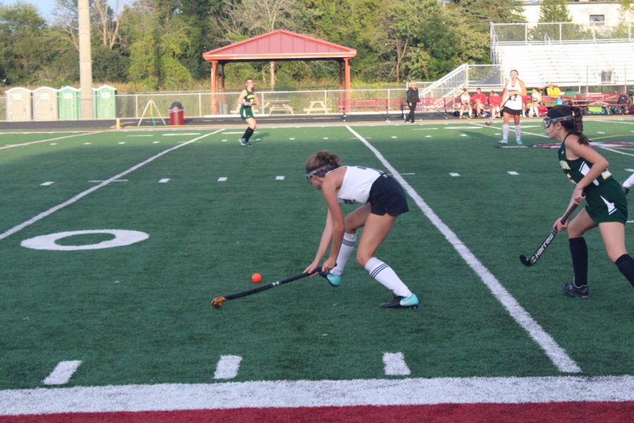 Junior Paige Bolton advances the ball.