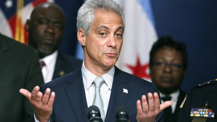 Chicago Mayor Rahm Emanuel responds to a question during a news conference about new police procedures on Wednesday, Dec. 30, 2015, in Chicago. Emanuel says every Chicago police patrol car will be equipped with a Taser following a series of high-profile shootings by officers. (AP Photo/Charles Rex Arbogast)