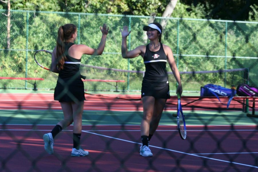 Girls tennis plays hard at the Spirit of the Northwest Tournament.