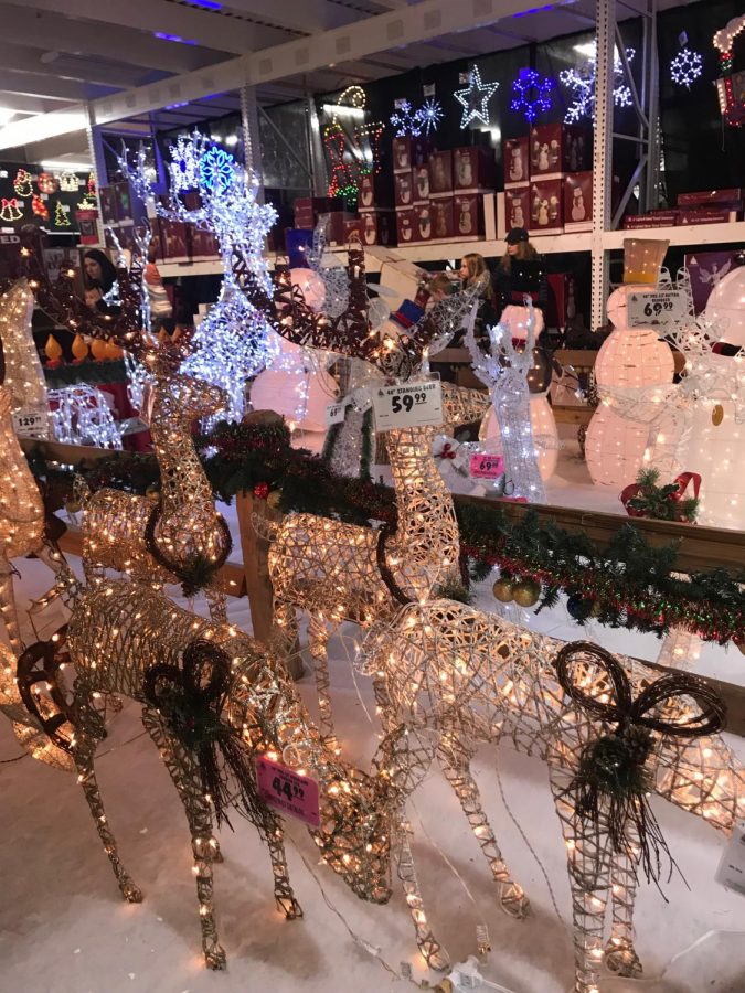 Many stores display Christmas decorations before they display Thanksgiving decorations, despite the chronology of the holidays. 