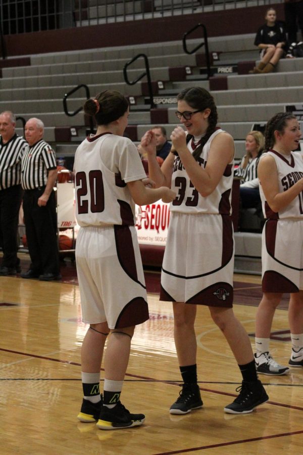 The girls all have their own special handshake to hype their teammates before starting the game.