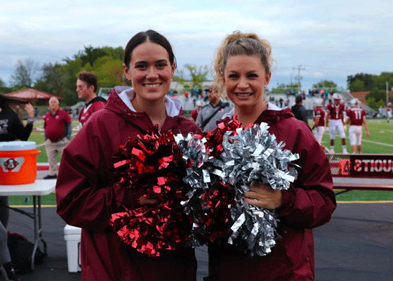 The Antioch Varsity Dance coaches Samantha Kanya and Kelly Taylor go back to the field for the first game of the season. 