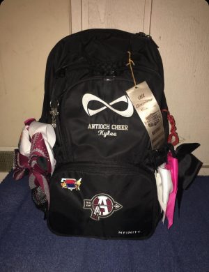 Kylee Craig is a flyer on varsity cheer. She has many qualities such as her hard work and dedication that make her an important part of the team. Her bag includes many necessities that helps her be successful.