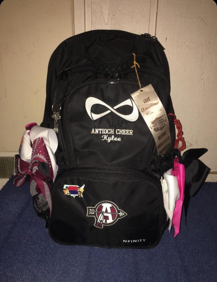 Kylee+Craig+is+a+flyer+on+varsity+cheer.+She+has+many+qualities+such+as+her+hard+work+and+dedication+that+make+her+an+important+part+of+the+team.+Her+bag+includes+many+necessities+that+helps+her+be+successful.