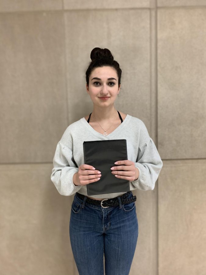 Junior Molly Adams is co-captain of the ACHS speech team. She always brings a binder with her speech written down inside to all of her competitions. Her binder helps her be ready to give her speech. 