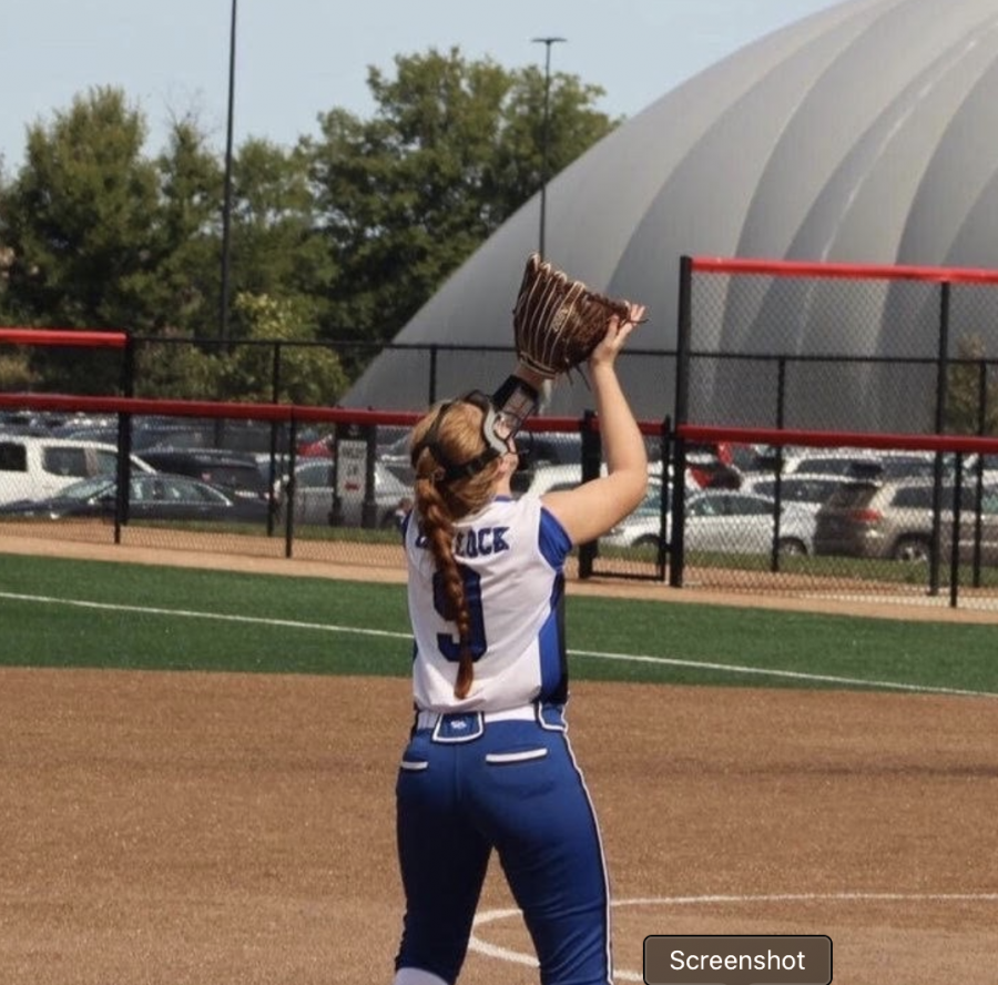 Junior Addie Narlock at her softball tournament in late September.