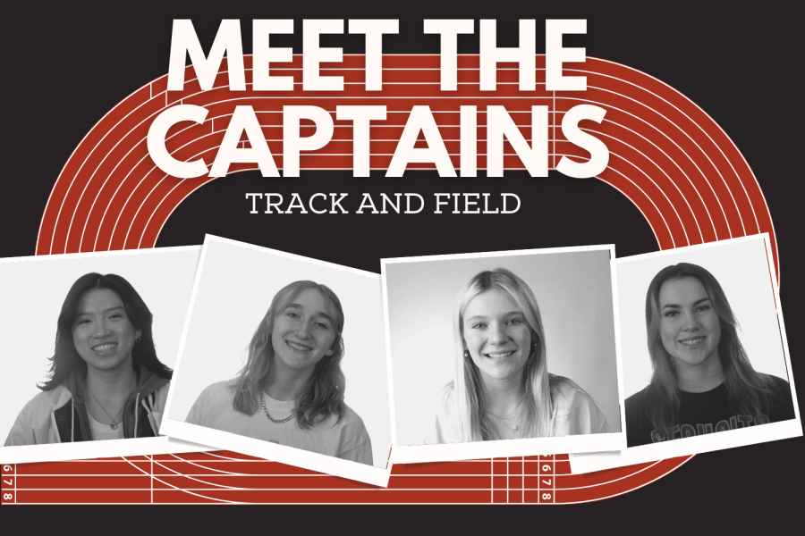 The+four+captains+for+the+track+and+field+season+are+Sarah+Benes%2C+Samantha+Sy%2C+Sam+Kempf+and+Julia+Kraus.+