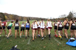 The start of the 2022 IHSA State girls cross country race.