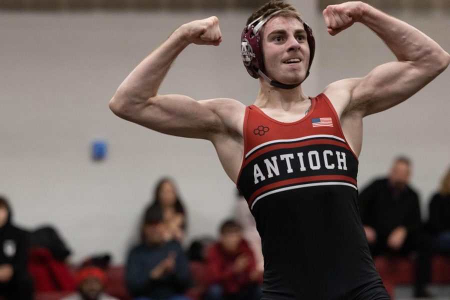 Senior Anthony Streib during an ACHS wrestling match.