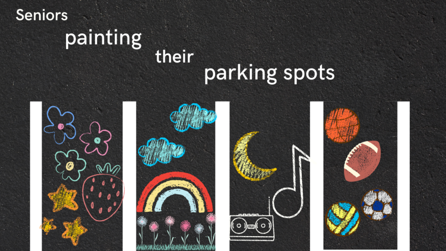 Many schools allow their senior students to paint their parking spots as a final way to capture their memories. 