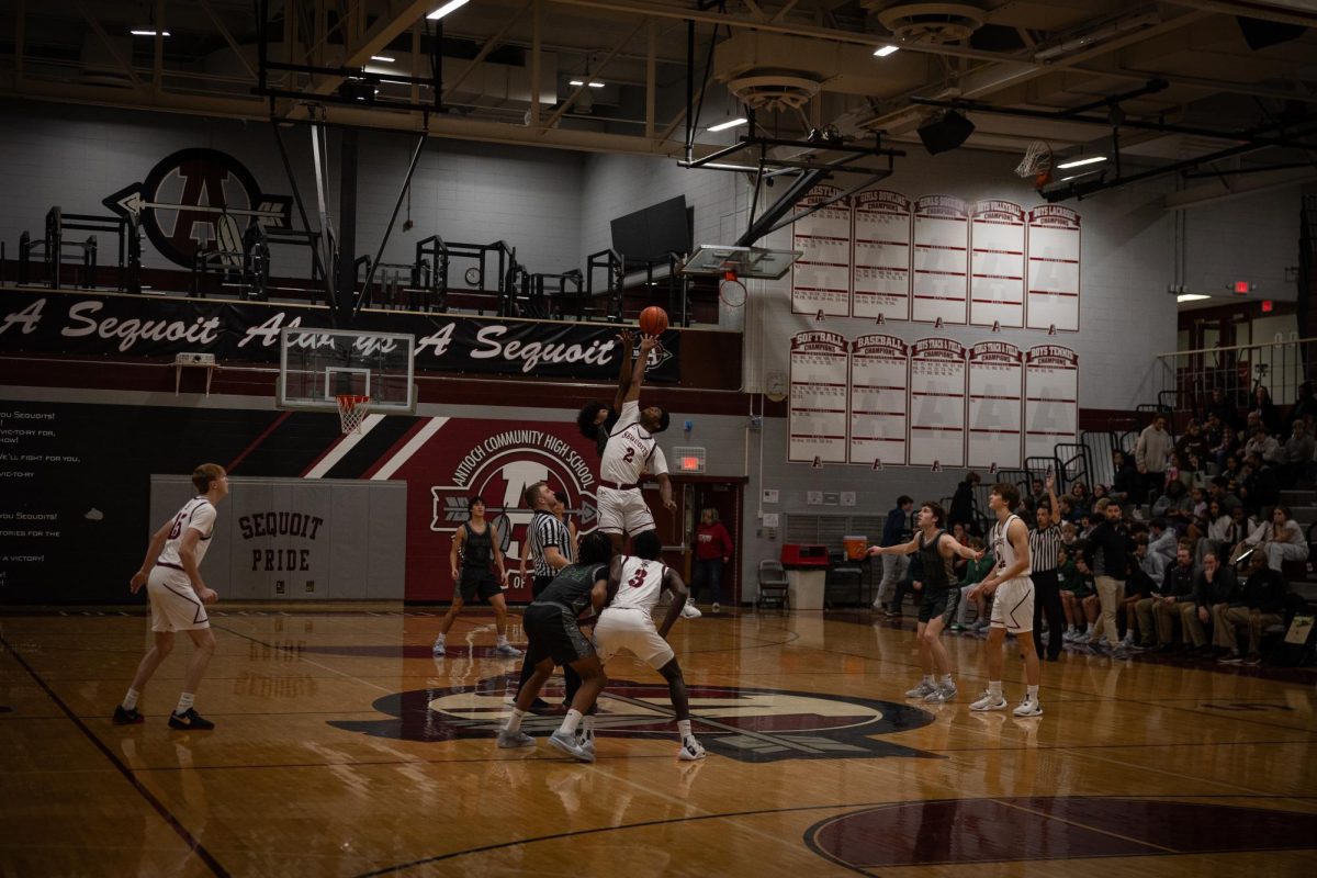 Marshall Gehrke tips off Vs Grayslake Central