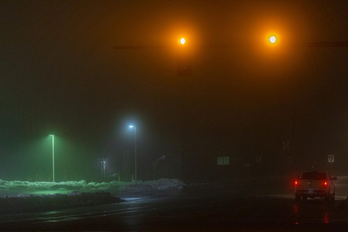 North Avenue at night time; a normally busy road found empty at night.